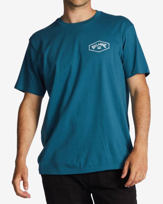 hombres Laguna Azul Billabong camiseta con arco de salida 04LD544