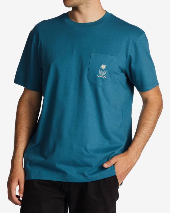 hombres Laguna Azul Billabong camiseta con bolsillo troppo 04LD599