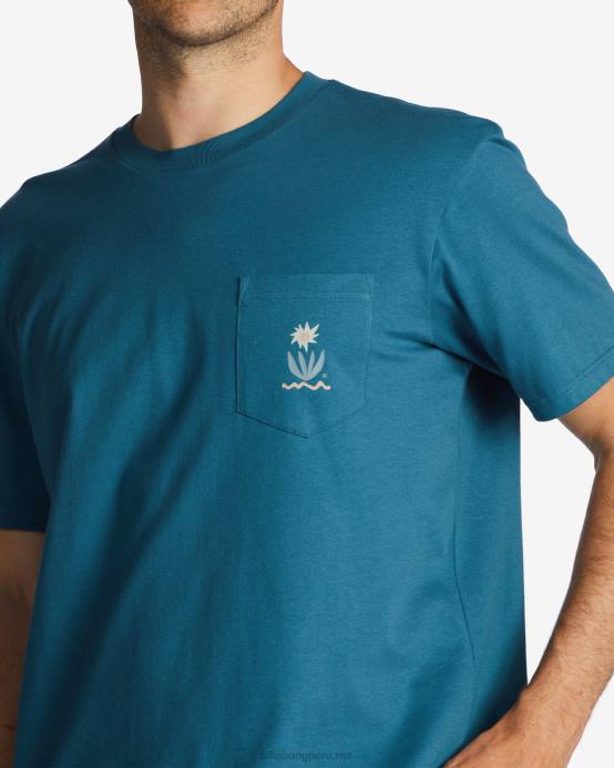 hombres Laguna Azul Billabong camiseta con bolsillo troppo 04LD599
