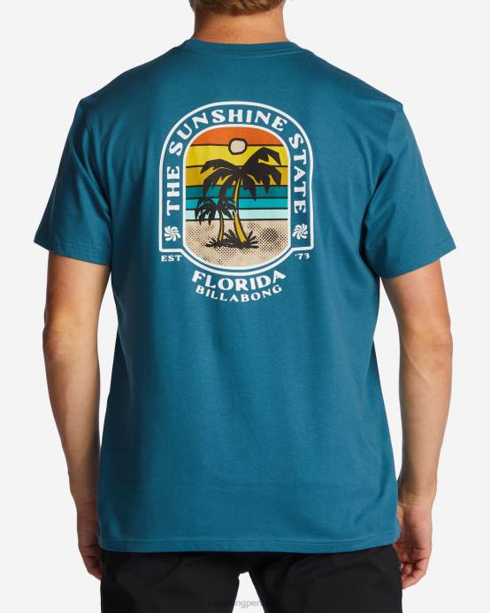 hombres Laguna Azul Billabong camiseta florida dos palmeras 04LD321
