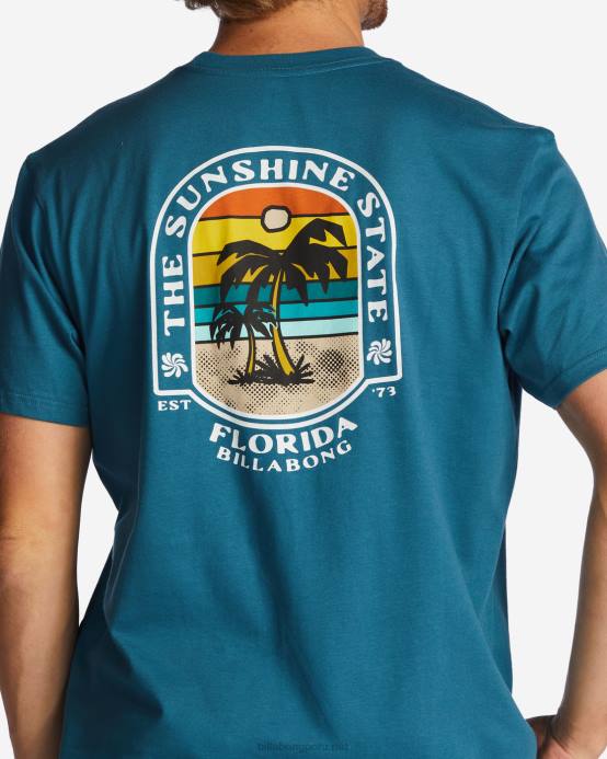 hombres Laguna Azul Billabong camiseta florida dos palmeras 04LD321
