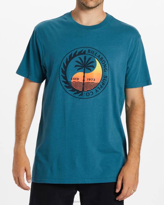 hombres Laguna Azul Billabong camiseta manga corta transporte 04LD580
