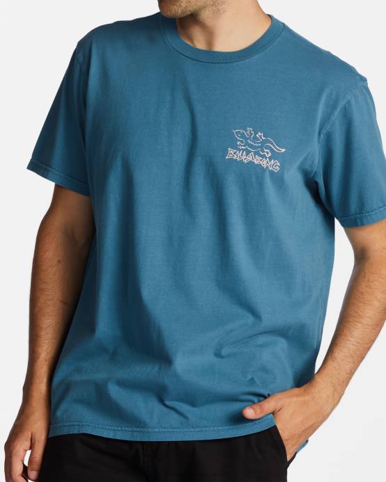 hombres Laguna Azul Billabong camiseta reflejos 04LD529