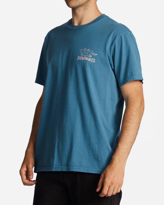 hombres Laguna Azul Billabong camiseta reflejos 04LD529