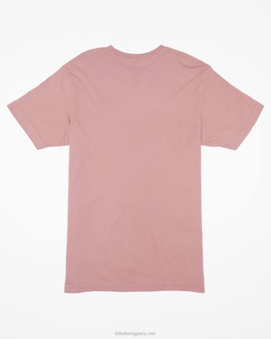 hombres Rosa empolvado Billabong playera de manga corta con lavado ondulado 04LD259