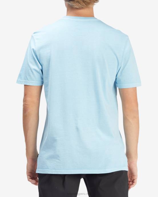 hombres azul costero Billabong playera de manga corta con lavado ondulado 04LD555
