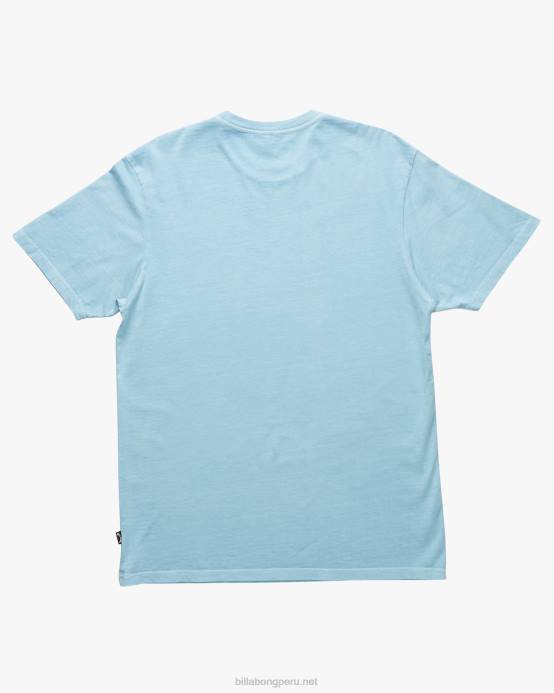 hombres azul costero Billabong playera de manga corta con lavado ondulado 04LD555