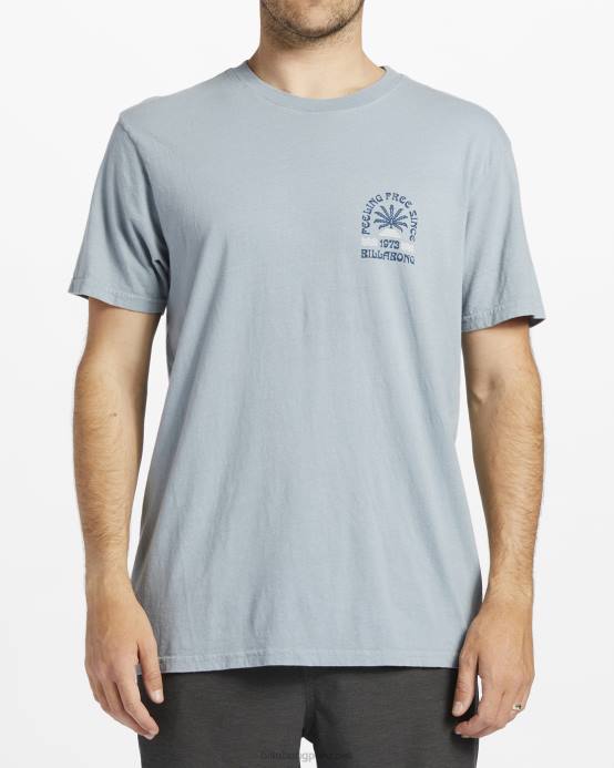 hombres azul lavado Billabong camiseta de manga corta constante 04LD537