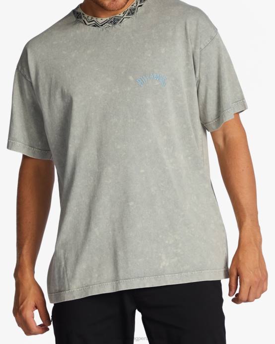 hombres azul lavado Billabong camiseta felix 04LD669