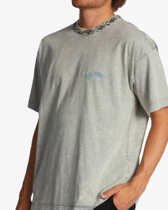 hombres azul lavado Billabong camiseta felix 04LD669