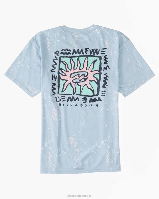 hombres azul lavado Billabong en caja en camiseta 04LD565