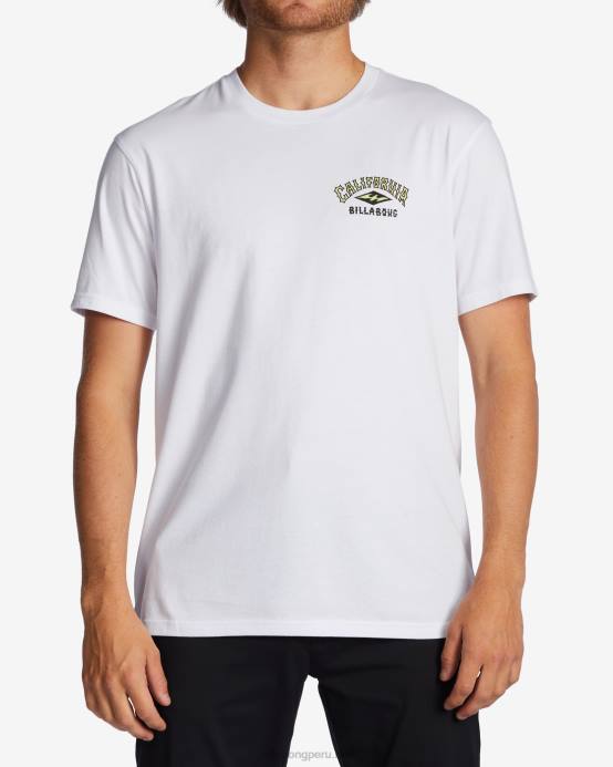 hombres blanco Billabong ca arco camiseta 04LD421