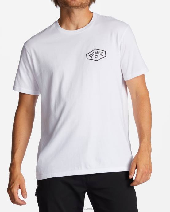 hombres blanco Billabong camiseta con arco de salida 04LD542