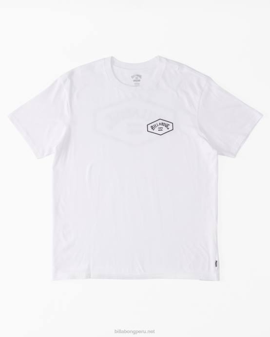 hombres blanco Billabong camiseta con arco de salida 04LD542
