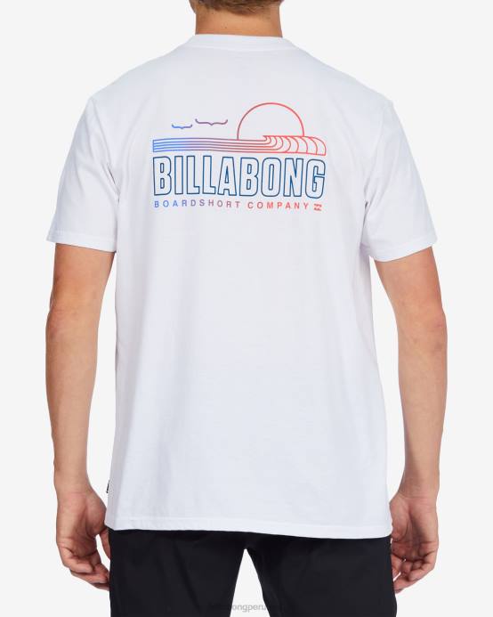 hombres blanco Billabong camiseta de manga corta lounge 04LD668