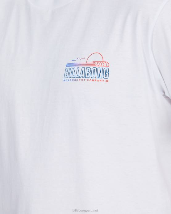hombres blanco Billabong camiseta de manga corta lounge 04LD668