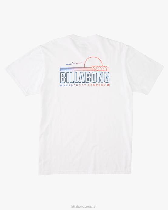 hombres blanco Billabong camiseta de manga corta lounge 04LD668