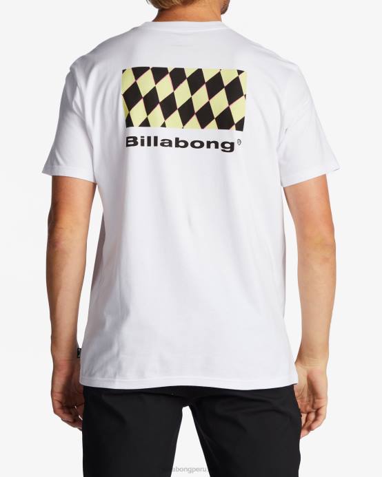 hombres blanco Billabong camiseta de segmento 04LD427