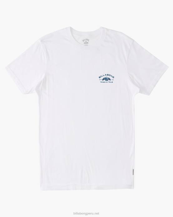 hombres blanco Billabong camiseta de una nación 04LD363