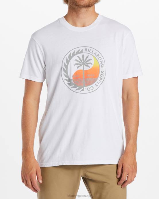 hombres blanco Billabong camiseta manga corta transporte 04LD532