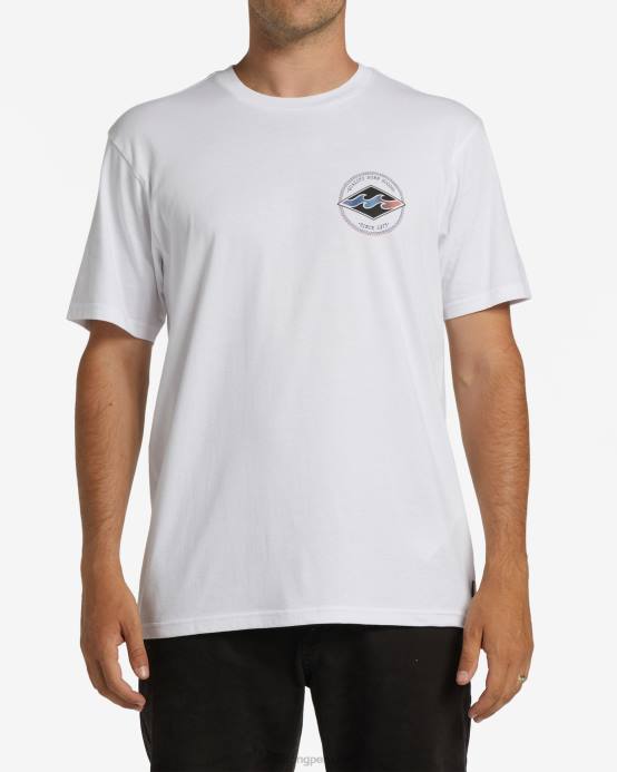hombres blanco Billabong camiseta rotor diamante 04LD388