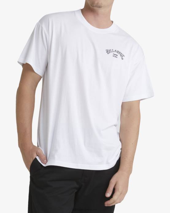 hombres blanco Billabong playera manga corta arco pilpeled 04LD398