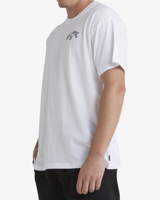 hombres blanco Billabong playera manga corta arco pilpeled 04LD398