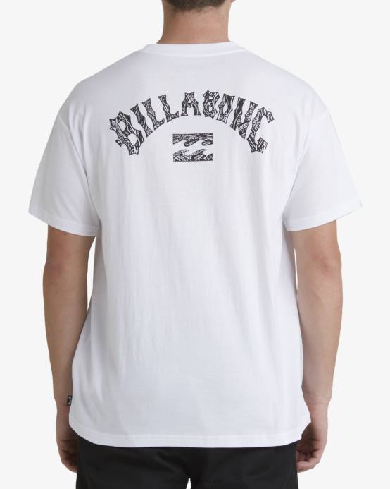 hombres blanco Billabong playera manga corta arco pilpeled 04LD398