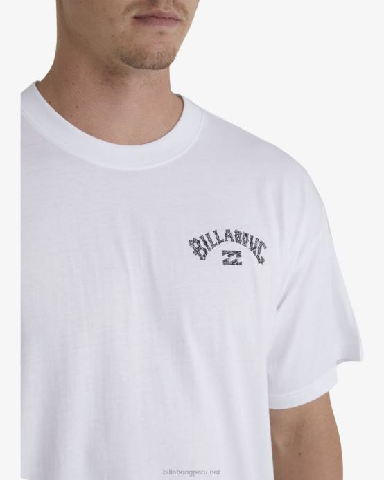 hombres blanco Billabong playera manga corta arco pilpeled 04LD398