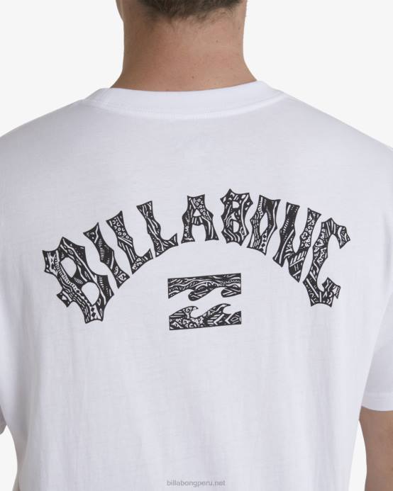 hombres blanco Billabong playera manga corta arco pilpeled 04LD398