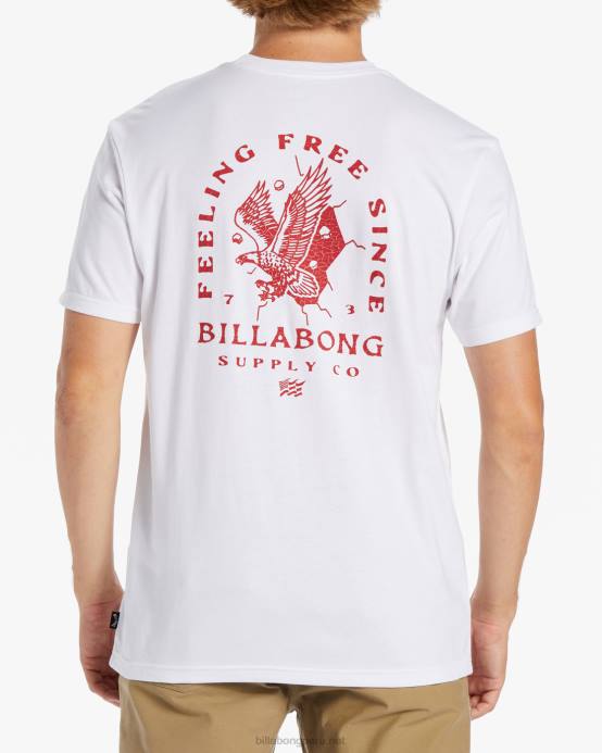 hombres blanco Billabong romper libre camiseta 04LD376