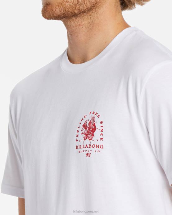 hombres blanco Billabong romper libre camiseta 04LD376