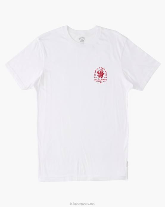 hombres blanco Billabong romper libre camiseta 04LD376
