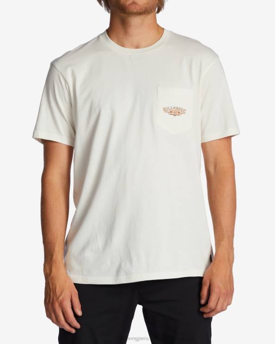 hombres blanquecino Billabong camiseta con bolsillo troppo 04LD592