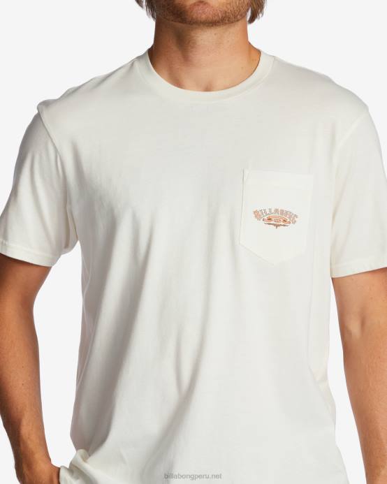 hombres blanquecino Billabong camiseta con bolsillo troppo 04LD592
