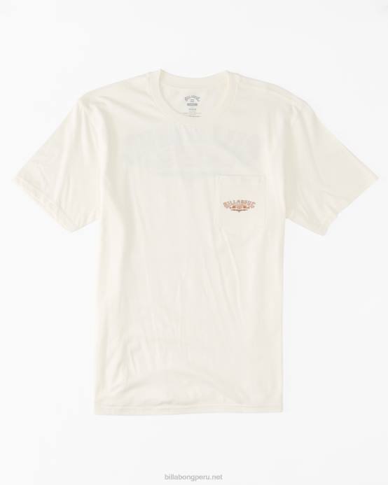 hombres blanquecino Billabong camiseta con bolsillo troppo 04LD592