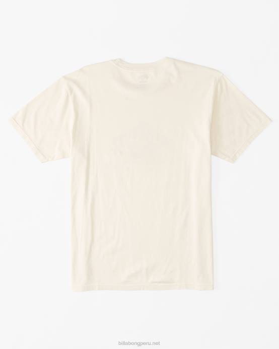 hombres blanquecino Billabong camiseta con motivo de diamantes 04LD604