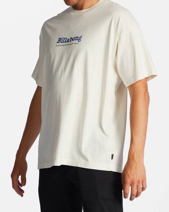 hombres blanquecino Billabong camiseta de manga corta con efecto lavado en la espalda og 04LD355