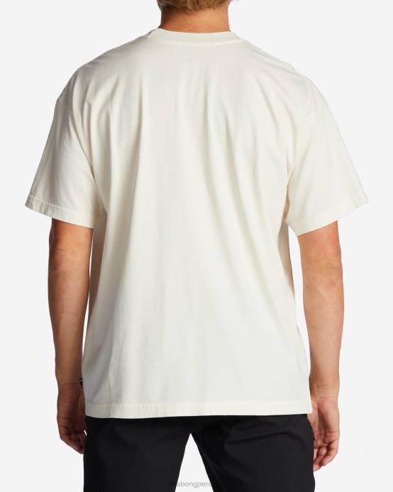 hombres blanquecino Billabong camiseta de manga corta con efecto lavado en la espalda og 04LD355