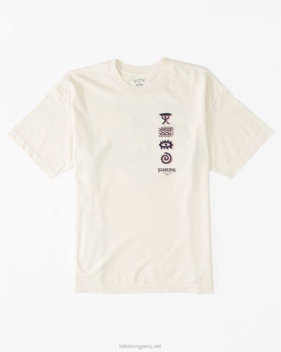 hombres blanquecino Billabong camiseta de manga corta con estampado de colisión og 04LD557