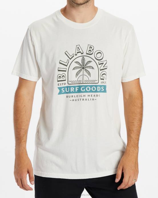 hombres blanquecino Billabong camiseta de manga corta de mercancías 04LD545