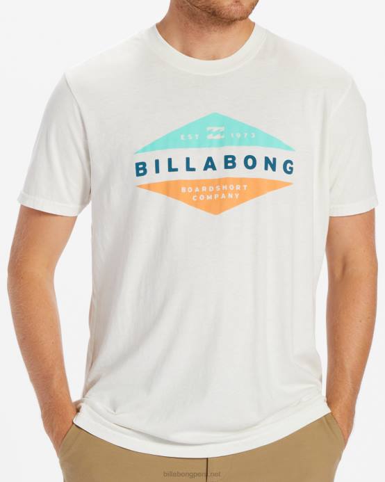 hombres blanquecino Billabong camiseta de manga corta de nivel 04LD543