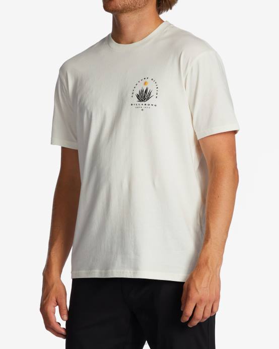 hombres blanquecino Billabong camiseta de manga corta orgánica de agave a/div 04LD257