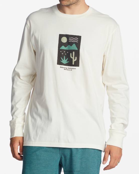 hombres blanquecino Billabong camiseta manga larga iconos a/div 04LD468