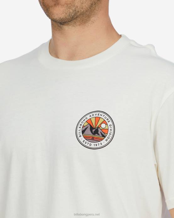 hombres blanquecino Billabong camiseta orgánica de manga corta a/div rockies 04LD648