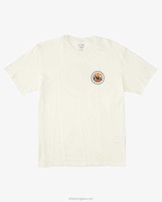 hombres blanquecino Billabong camiseta orgánica de manga corta a/div rockies 04LD648