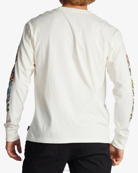 hombres blanquecino Billabong mermelada de keith haring camiseta de manga larga 04LD226