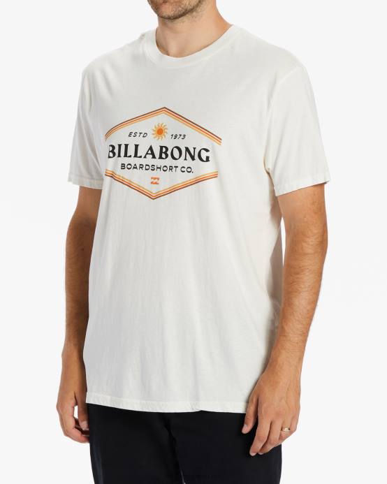 hombres blanquecino Billabong playera de manga corta con paredes 04LD526