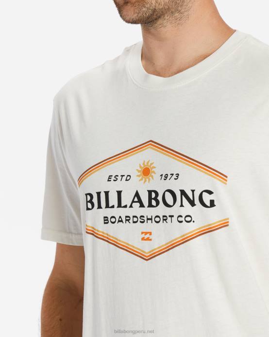 hombres blanquecino Billabong playera de manga corta con paredes 04LD526