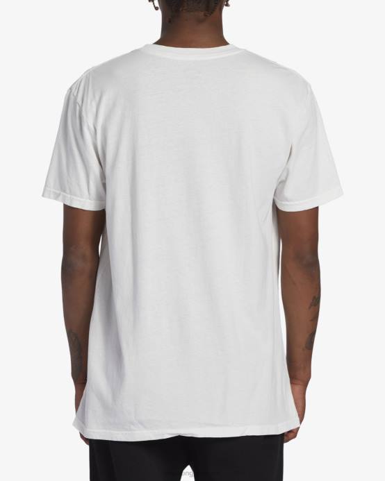 hombres blanquecino Billabong playera de manga corta de diamante del rotor 04LD649